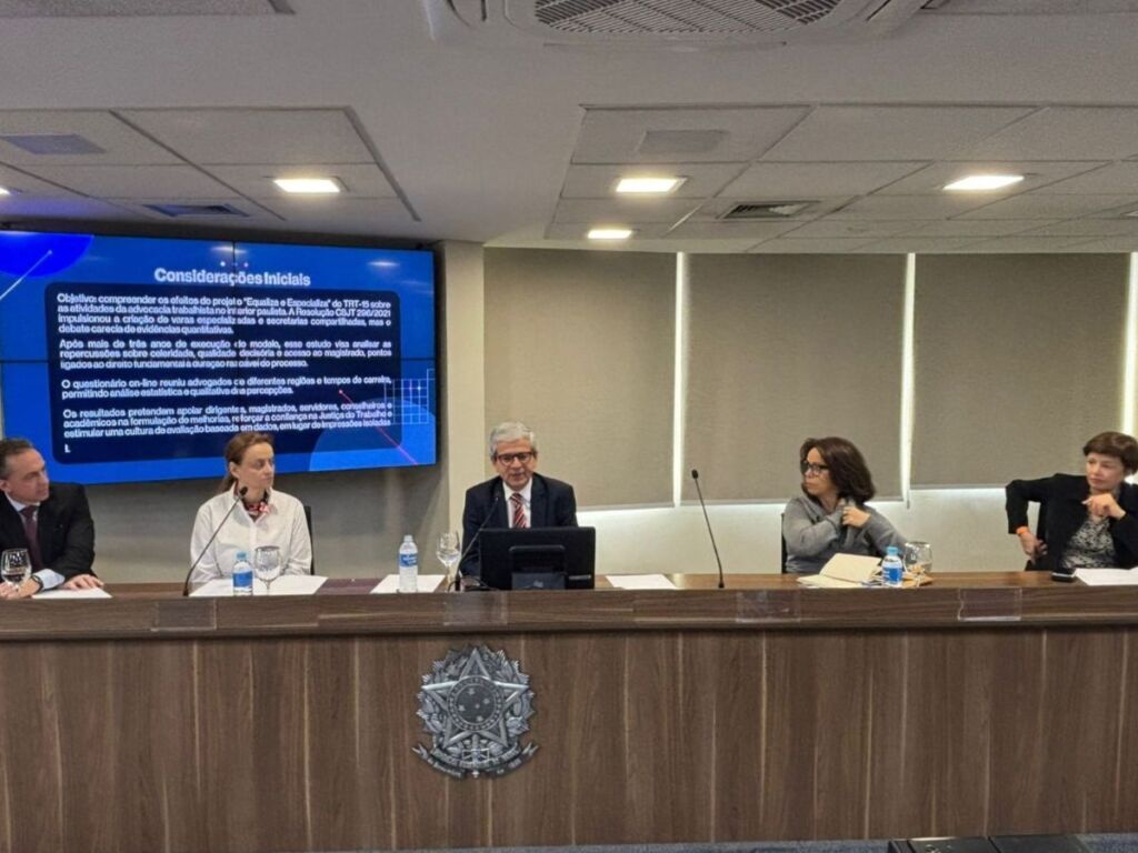 Reunião da Comissão da Advocacia Trabalhista apresenta resultados de pesquisa sobre o Projeto Equaliza & Especializa do TRT-15