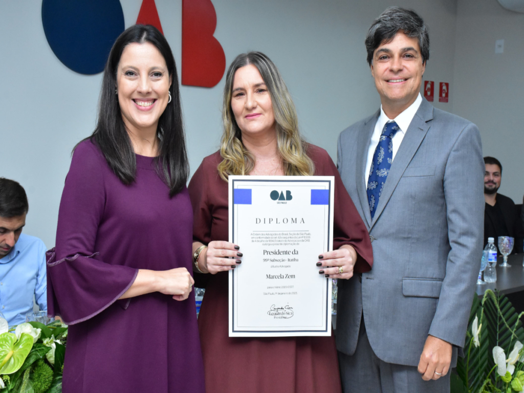 Presidente e vice-presidente da OAB SP participam da cerimônia de posse da diretoria da Subseção de Itatiba