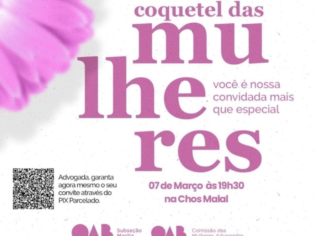 OAB Marília realiza ‘Coquetel da Mulher Advogada’